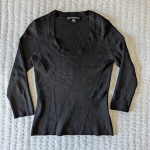 Banana Republic, 3/4 length sleeve silk scoop neck sweater, Size Small